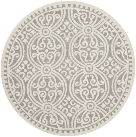 Safavieh Cambridge 4'-0" x 4'-0" Rug in Silver / Ivory
