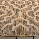 Safavieh Courtyard 7'-10" x 7'-10" Rug in Brown / Bone