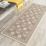 Safavieh Courtyard 2'-3" x 6'-7" Rug in Natural / Brown