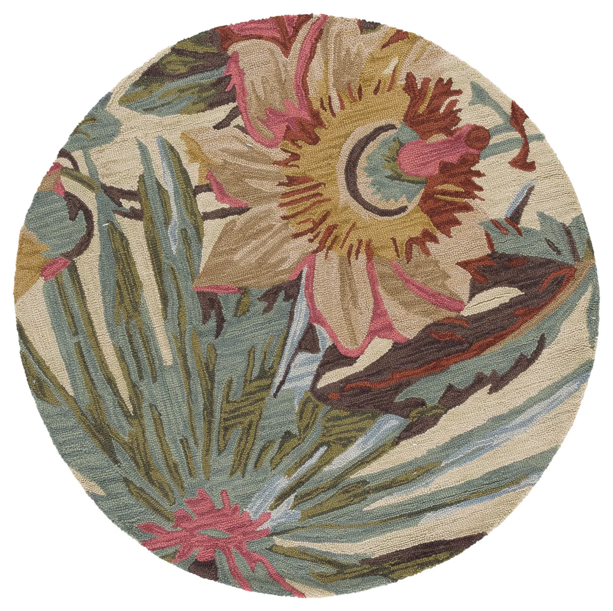 Safavieh Jardin 5'-0" x 5'-0" Rug in Ivory / Multi