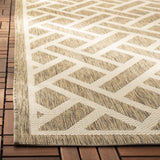 Safavieh Courtyard 5'-3" x 7'-7" Rug in Brown / Light Beige