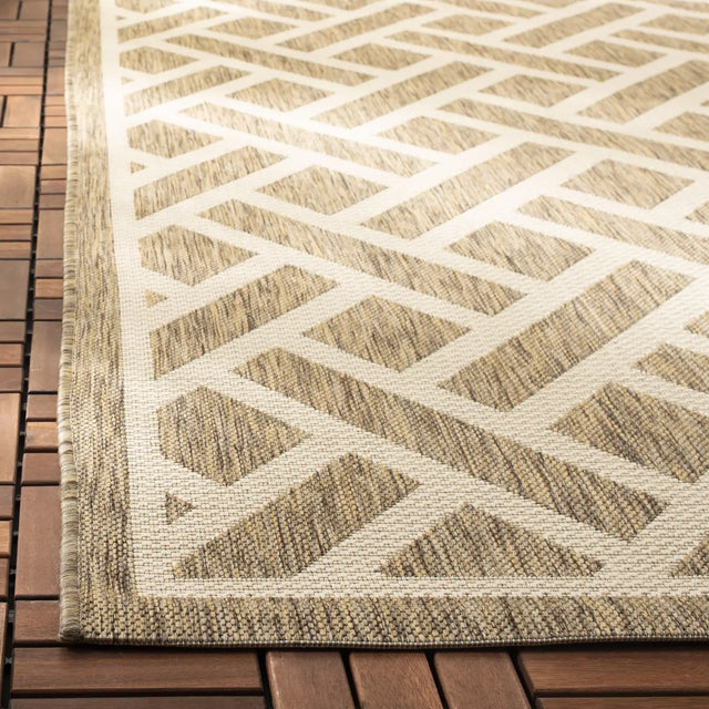 Safavieh Courtyard 5'-3" x 7'-7" Rug in Brown / Light Beige