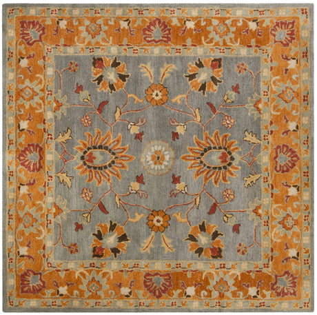 Safavieh Heritage 6'-0" x 6'-0" Rug in Blue / Orange