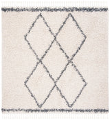 Safavieh Pro Lux Shag 400 6'-7" x 6'-7" Rug in Cream / Blue