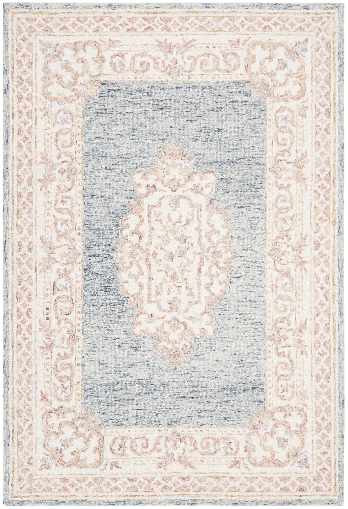 Safavieh Aubusson 4'-0" x 6'-0" Rug in Blue / Pink