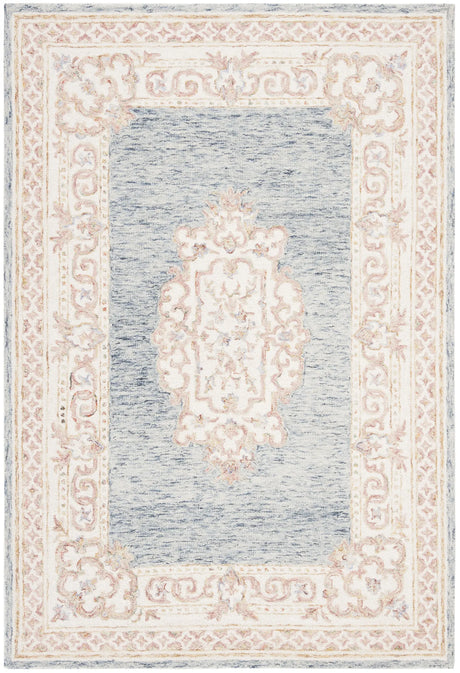 Safavieh Aubusson 4'-0" x 6'-0" Rug in Blue / Pink
