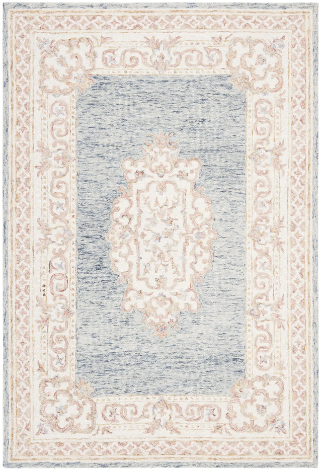 Safavieh Aubusson 4'-0" x 6'-0" Rug in Blue / Pink