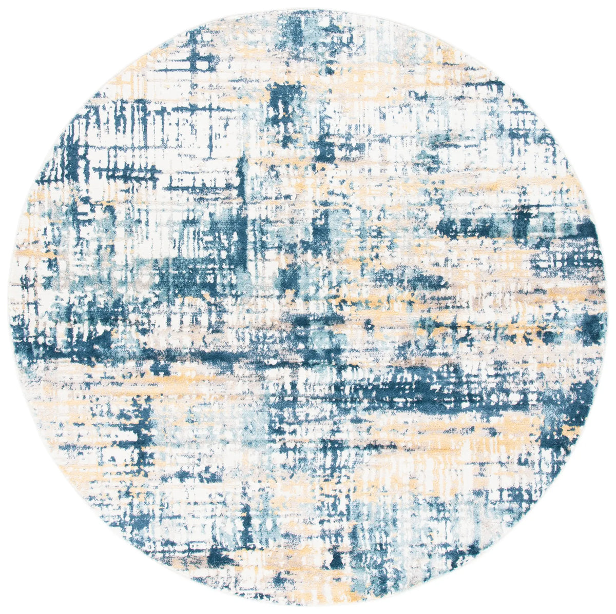 Safavieh Skyler 6'-7" x 6'-7" Rug in Navy / Gold