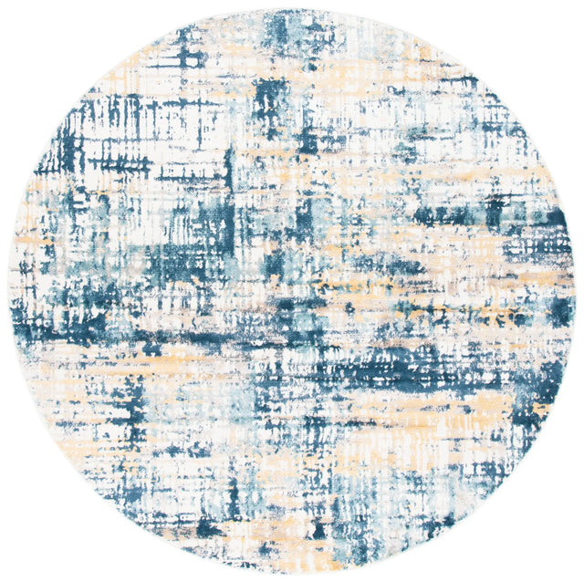 Safavieh Skyler 6'-7" x 6'-7" Rug in Navy / Gold