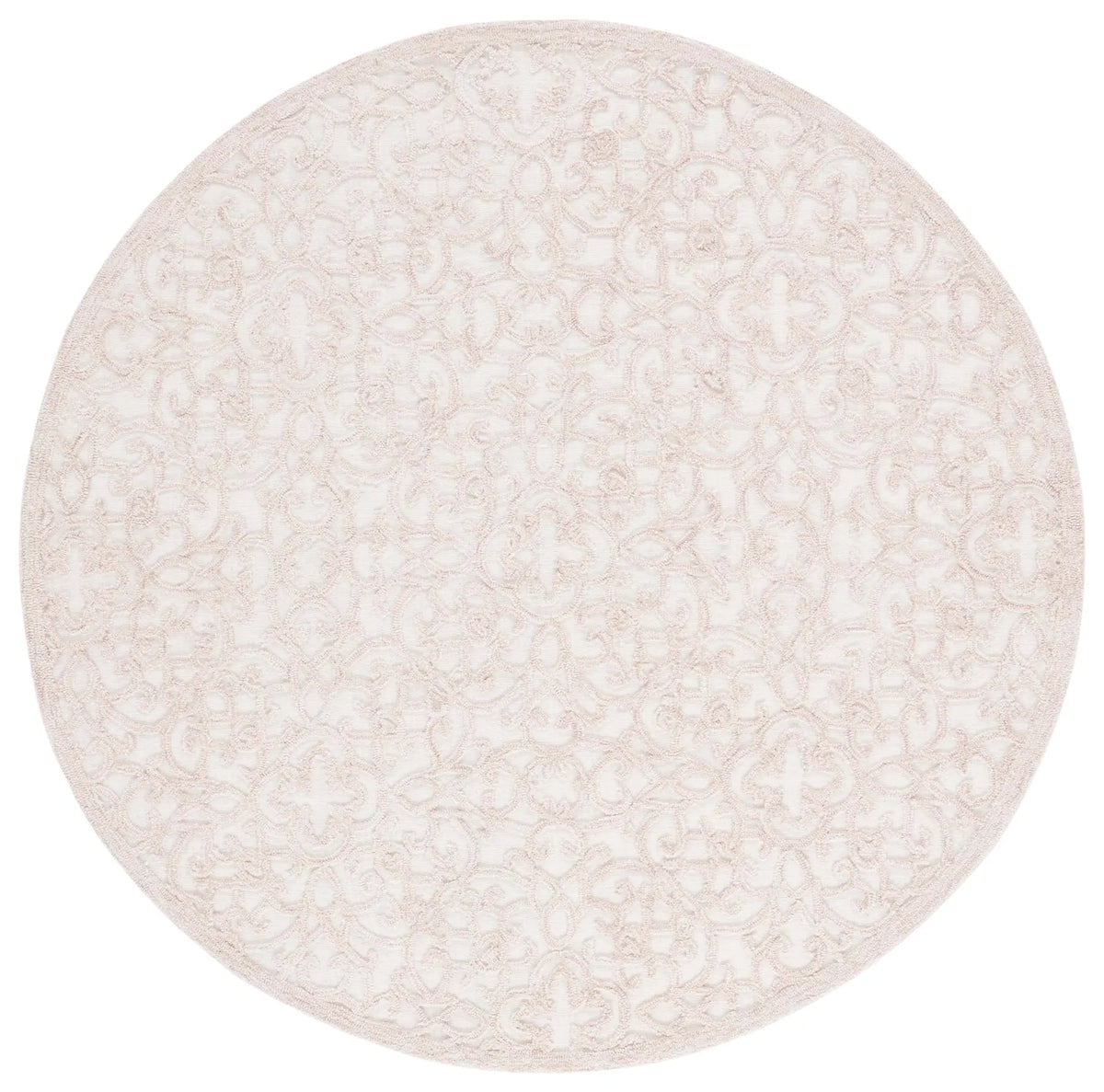 Safavieh Trace 6'-0" x 6'-0" Rug in Ivory / Pink