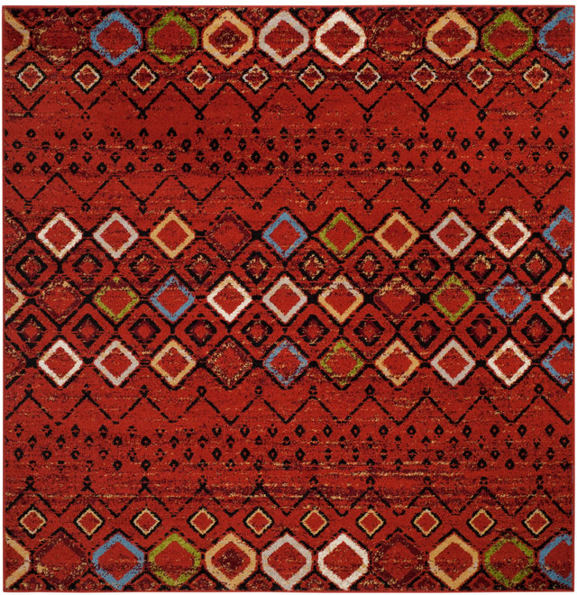 Safavieh Amsterdam 6'-7" x 6'-7" Rug in Terracotta / Multi