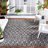 Safavieh Courtyard 6'-7" x 9'-6" Rug in Black / Grey
