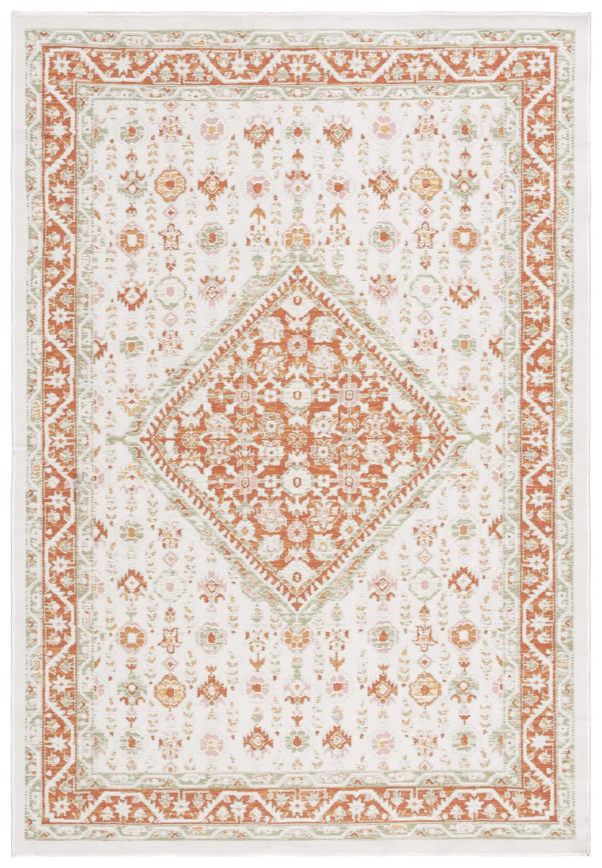 Safavieh Sunrise 4'-0" x 5'-7" Rug in Ivory / Rust Sage