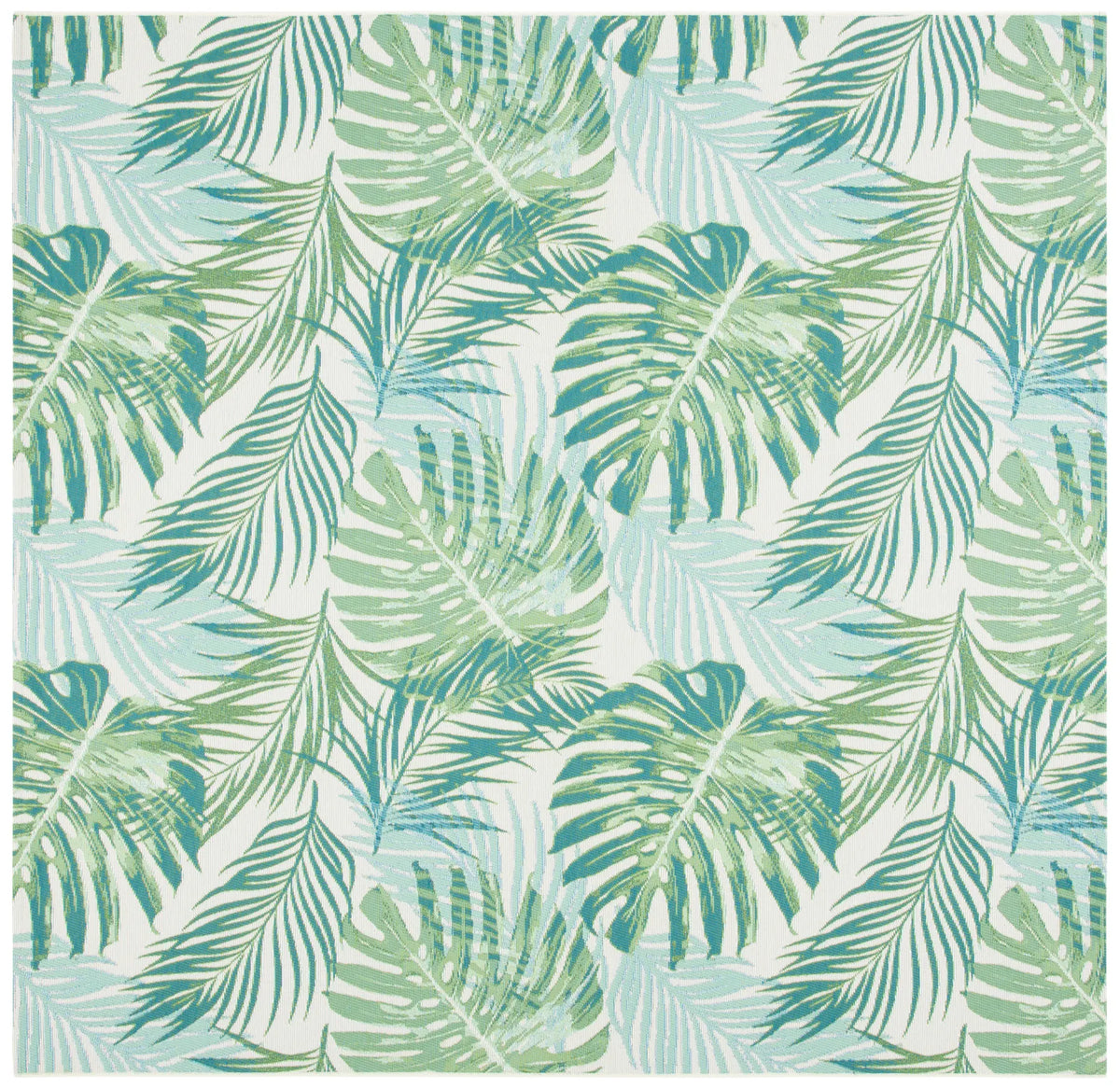 Safavieh Barbados 500 6'-6" x 6'-6" Rug in Green / Teal