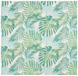 Safavieh Barbados 500 6'-6" x 6'-6" Rug in Green / Teal