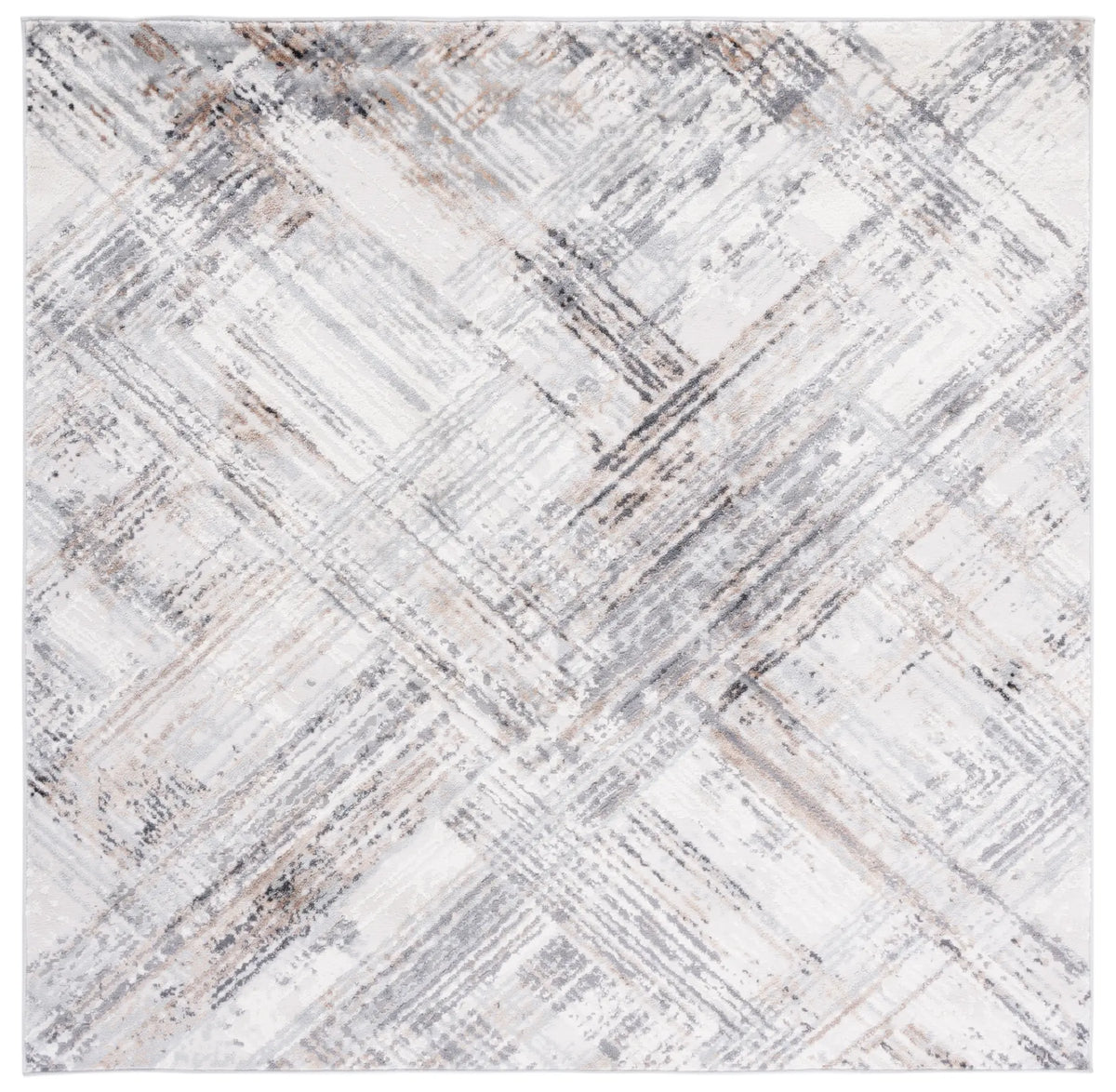 Safavieh Shivan 100 6'-7" x 6'-7" Rug in Ivory / Grey