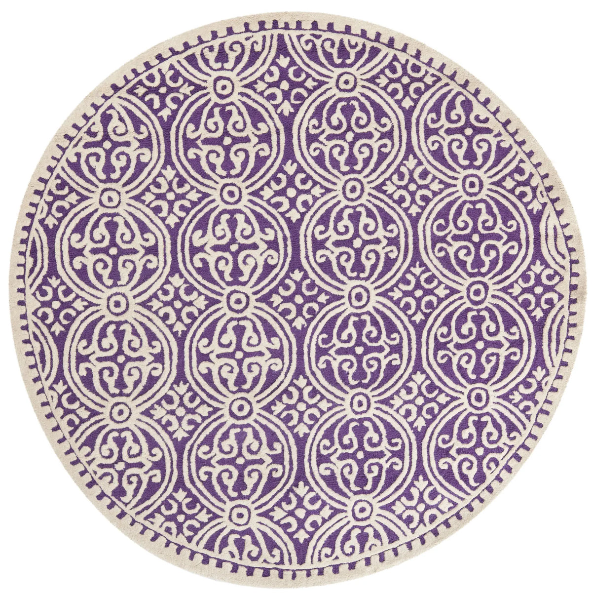 Safavieh Cambridge 6'-0" x 6'-0" Rug in Purple / Ivory