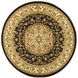 Safavieh Lyndhurst 5'-3" x 5'-3" Rug in Black / Ivory