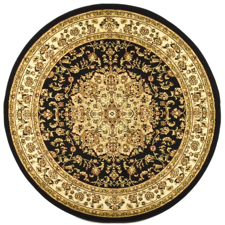 Safavieh Lyndhurst 5'-3" x 5'-3" Rug in Black / Ivory
