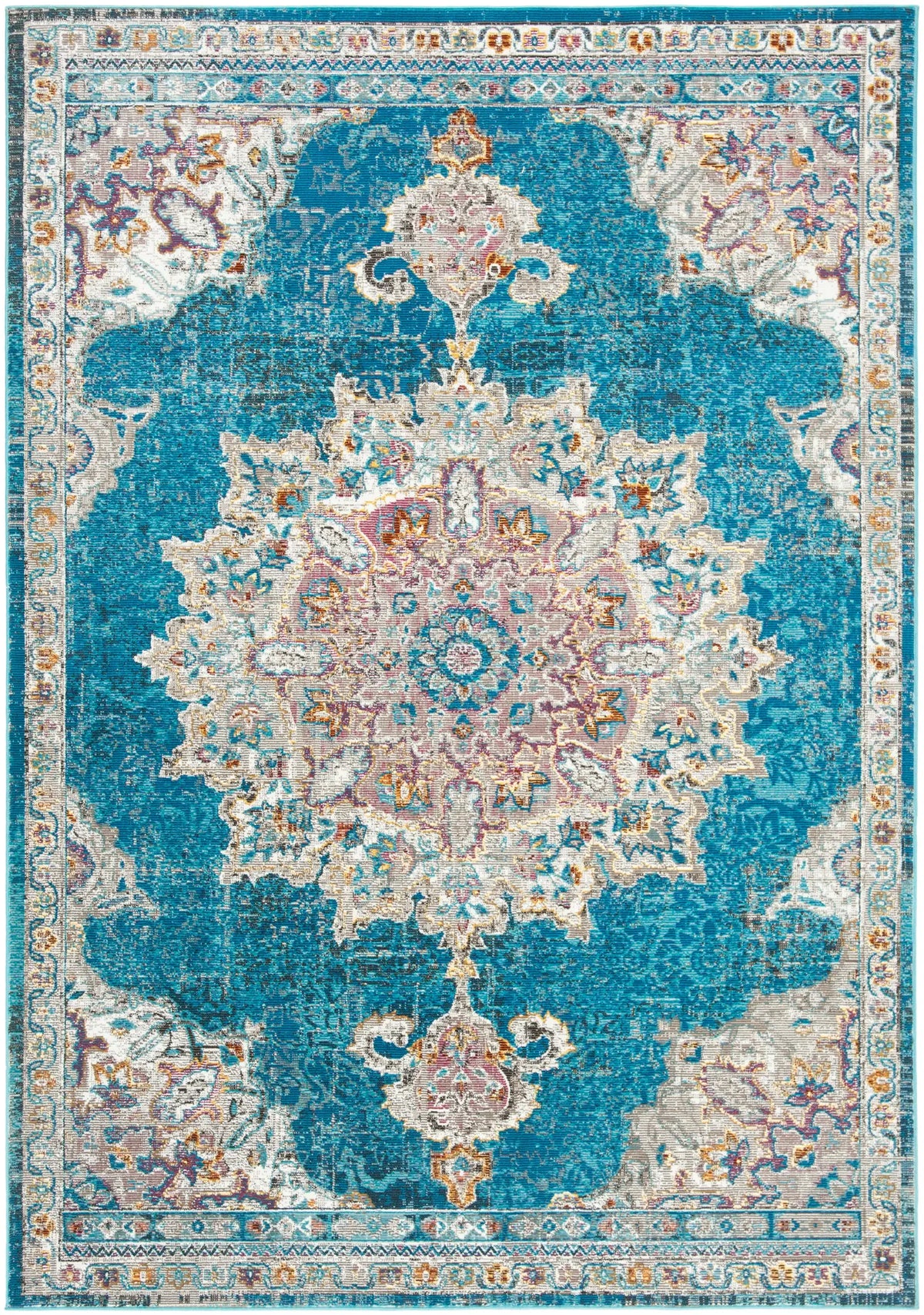Safavieh Aria 4'-0" x 6'-0" Rug in Navy / Ivory