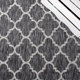 Safavieh Courtyard 4'-0" x 5'-7" Rug in Black Charcoal
