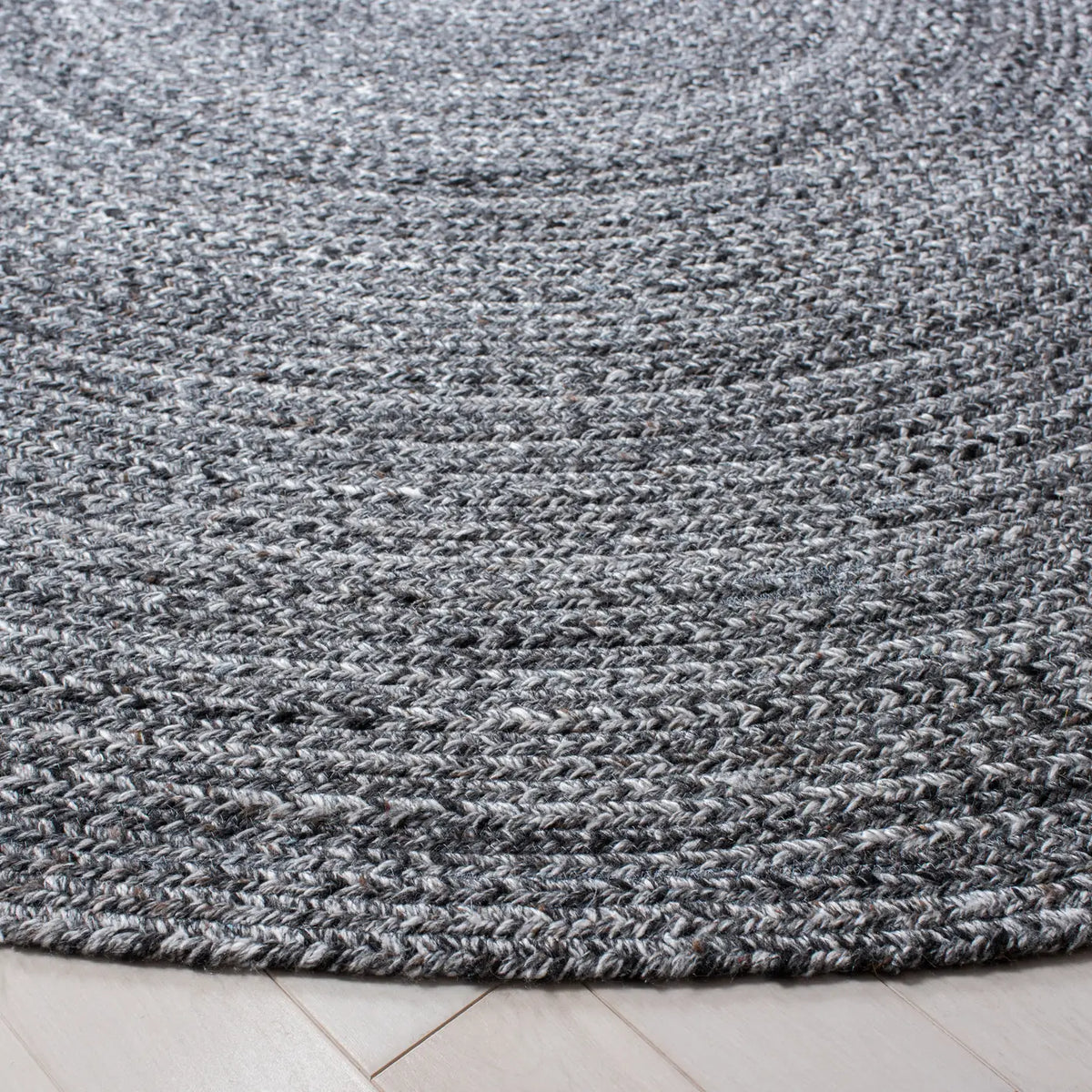 Safavieh Braided 6'-0" x 6'-0" Rug in Charcoal