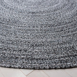 Safavieh Braided 6'-0" x 6'-0" Rug in Charcoal