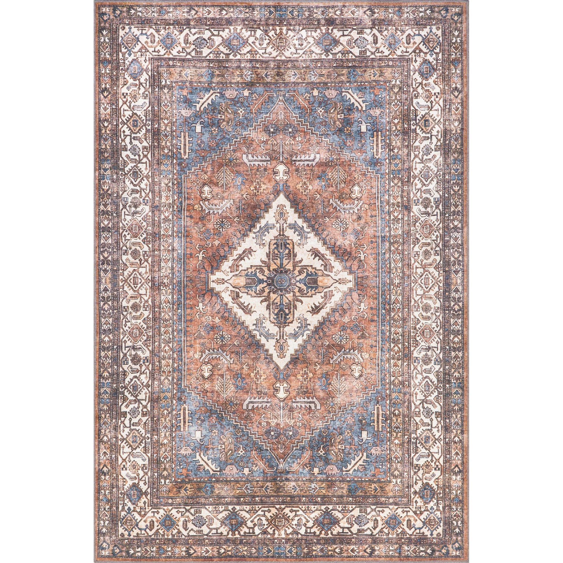 Nuloom Tindra Persian Medallion Kfdr01A Rust Area Rug