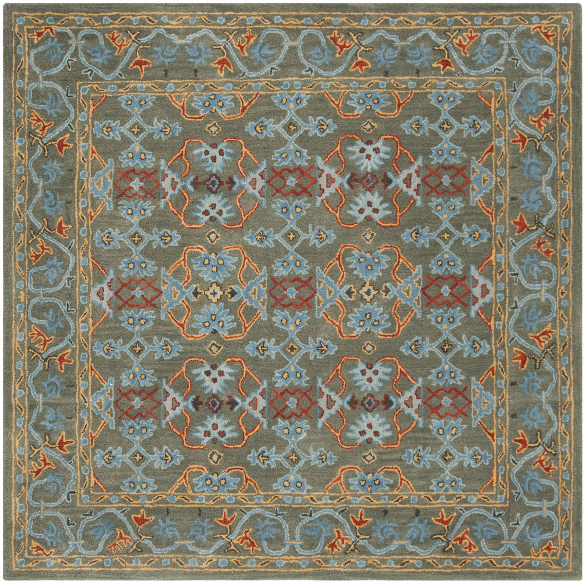 Safavieh Heritage 6'-0" x 6'-0" Rug in Sage / Blue