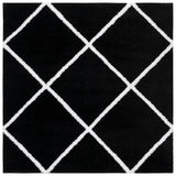Safavieh Tahoe Shag 6'-7" x 6'-7" Rug in Black / White