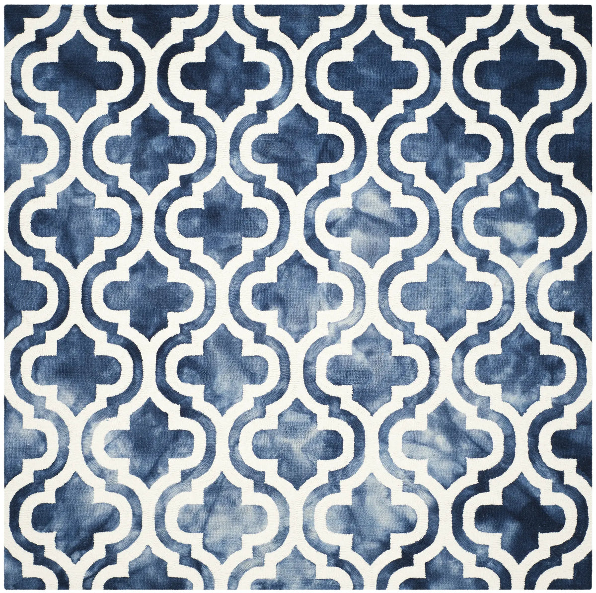 Safavieh Dip Dye 7'-0" x 7'-0" Rug in Navy / Ivory