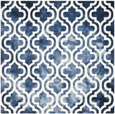 Safavieh Dip Dye 7'-0" x 7'-0" Rug in Navy / Ivory