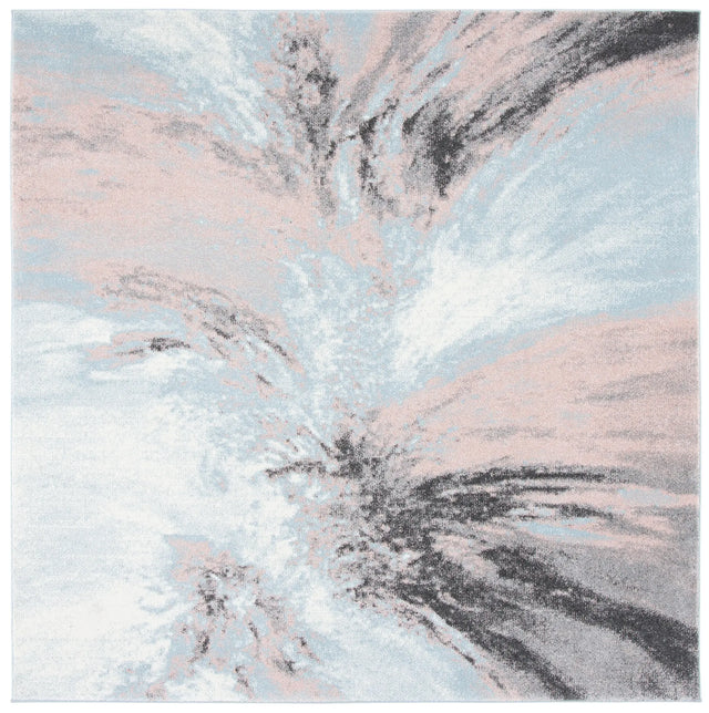 Safavieh Glacier 6'-7" x 6'-7" Rug in Pink / Blue