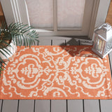 Safavieh Courtyard 2'-0" x 3'-7" Rug in Terracotta / Natural