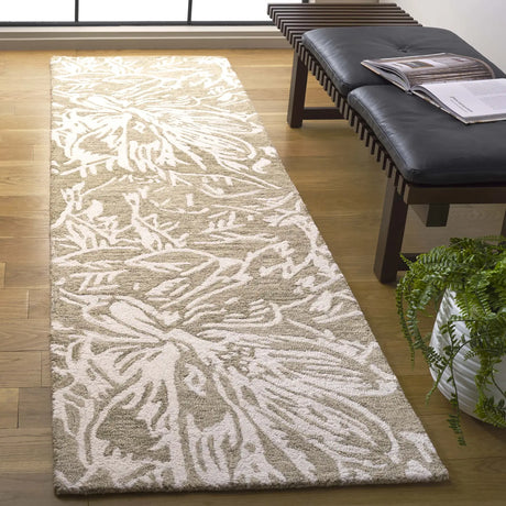 Safavieh Jardin 2'-3" x 8'-0" Rug in Grey / Ivory