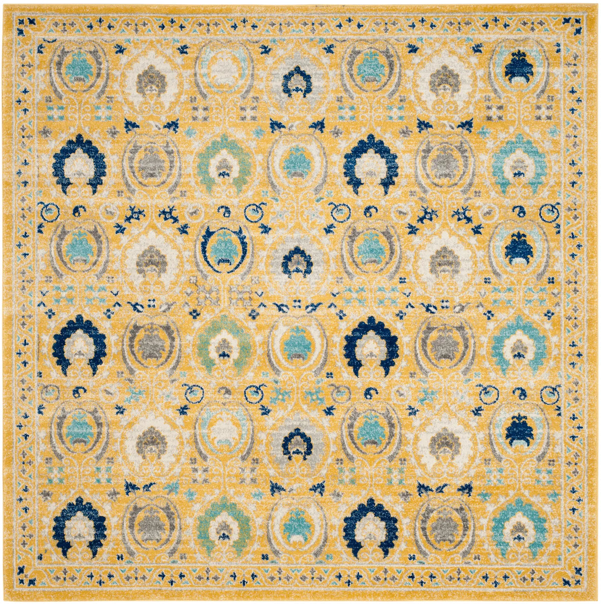 Safavieh Evoke 6'-7" x 6'-7" Rug in Gold / Ivory