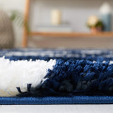 Safavieh Tahoe Shag 4'-0" x 6'-0" Rug in Navy / White