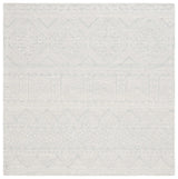 Safavieh Micro-Loop 6'-0" x 6'-0" Rug in Light Grey / Ivory