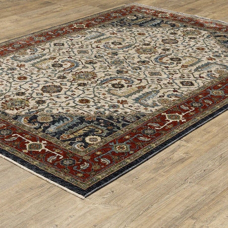 Oriental Weavers Sphinx Aberdeen 752W1 Ivory/ Red Rugs - angle detail