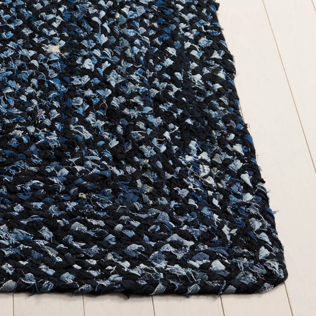 Safavieh Braided 4'-0" x 6'-0" Rug in Black / Blue