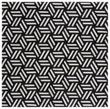 Safavieh Studio Leather 6'-0" x 6'-0" Rug in Ivory / Black