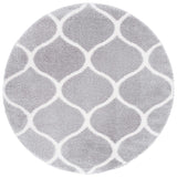 Safavieh Tahoe Shag 6'-7" x 6'-7" Rug in Light Grey / White