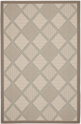Safavieh Courtyard 4'-0" x 5'-7" Rug in Beige / Dark Beig