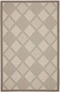 Safavieh Courtyard 4'-0" x 5'-7" Rug in Beige / Dark Beig