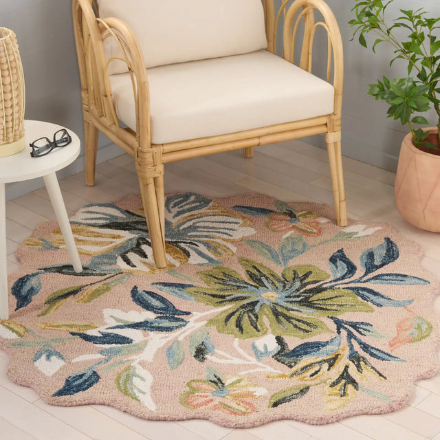 Safavieh Jardin 4'-0" x 4'-0" Rug in Pink / Blue