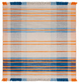 Safavieh Striped Kilim 6'-0" x 6'-0" Rug in Beige / Blue