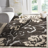 Safavieh Florida Shag 5'-3" x 7'-6" Rug in Dark Brown / Smoke