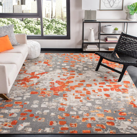 Safavieh Madison 10'-0" x 14'-0" Rug in Grey / Orange