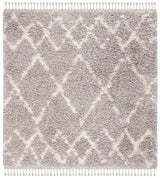 Safavieh Pro Lux Shag 400 6'-7" x 6'-7" Rug in Grey / Cream
