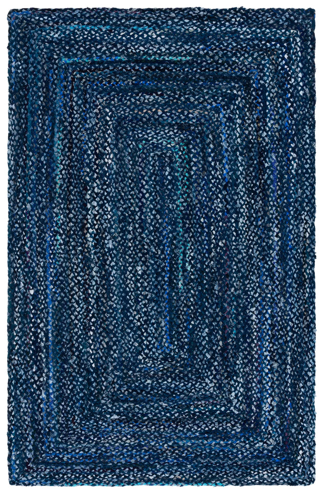 Safavieh Braided 4'-0" x 6'-0" Rug in Navy / Blue